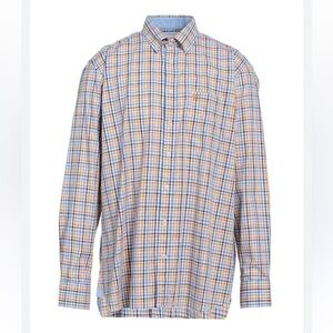 Bugatchi Plaid Shirt - Blue and Orange